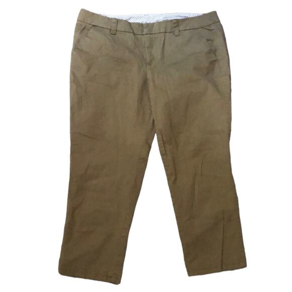 JCP Women’s Chino Zip Front Capri Style Pants Sz 12 P - Picture 1 of 9